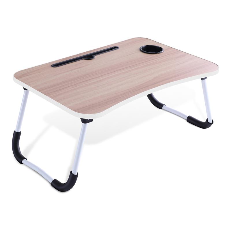 Bella Esprit Coastal Metal Folding Tray Laptop Table in Natural