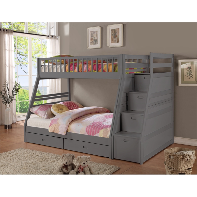 Bella Esprit Dakota Twin Full w/ Drawers in Wood Gray 81