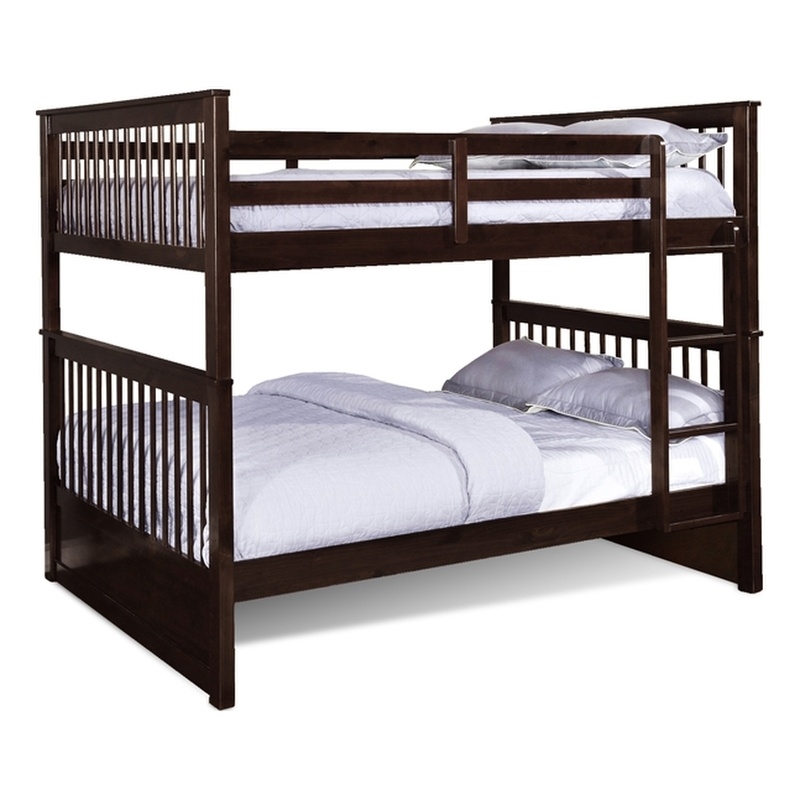 Bella Esprit Carol Full Over Full Bunk Bed Solid & Manufactured Wood Brown