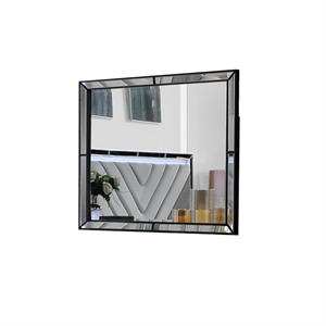 Reve & Belle Dresser & Mirror Solid & Manufactured Wood Black