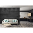 Decorative Solid Wood Wall Panel with Adhesive 3M Tape Charcoal Gray 95sqft