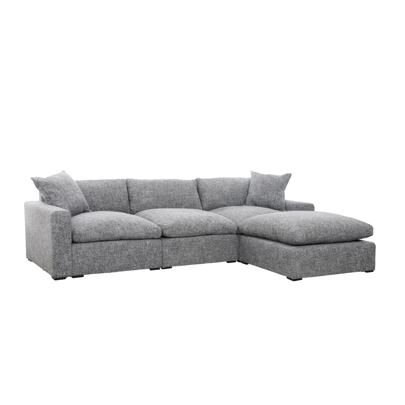 Conrad Modular Sectional In Light Gray Tweed