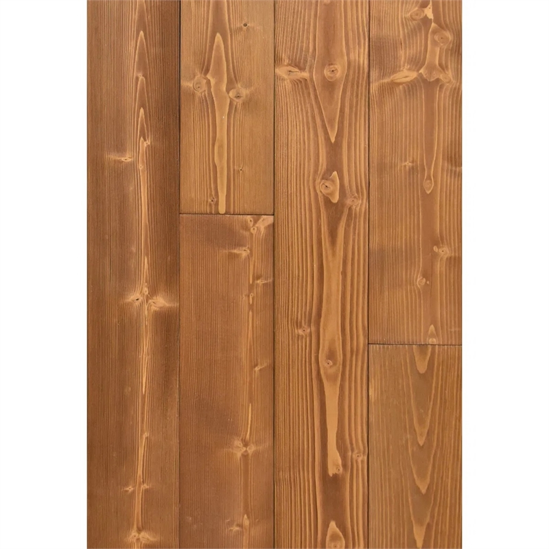 Decorative Solid Wood Wall Panel with Adhesive 3M Tape Reclaimed Pine 95sqft
