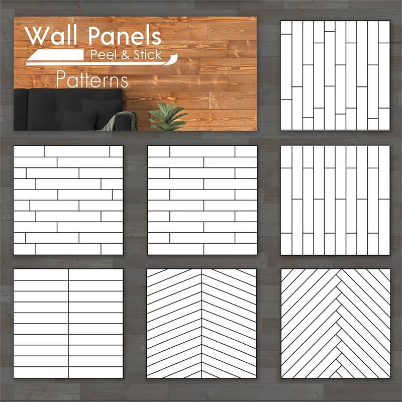 Decorative Solid Wood Wall Panel with Adhesive 3M Tape Reclaimed Pine 95sqft