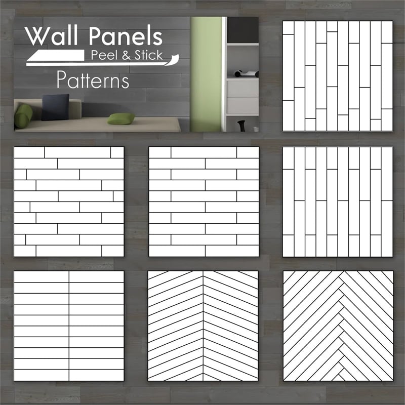 Decorative Solid Wood Wall Panel with Adhesive 3M Tape Vintage Gray 95 sqft
