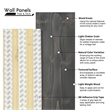 Decorative Solid Wood Wall Panel with Adhesive 3M Tape Ash Gray 95sqft