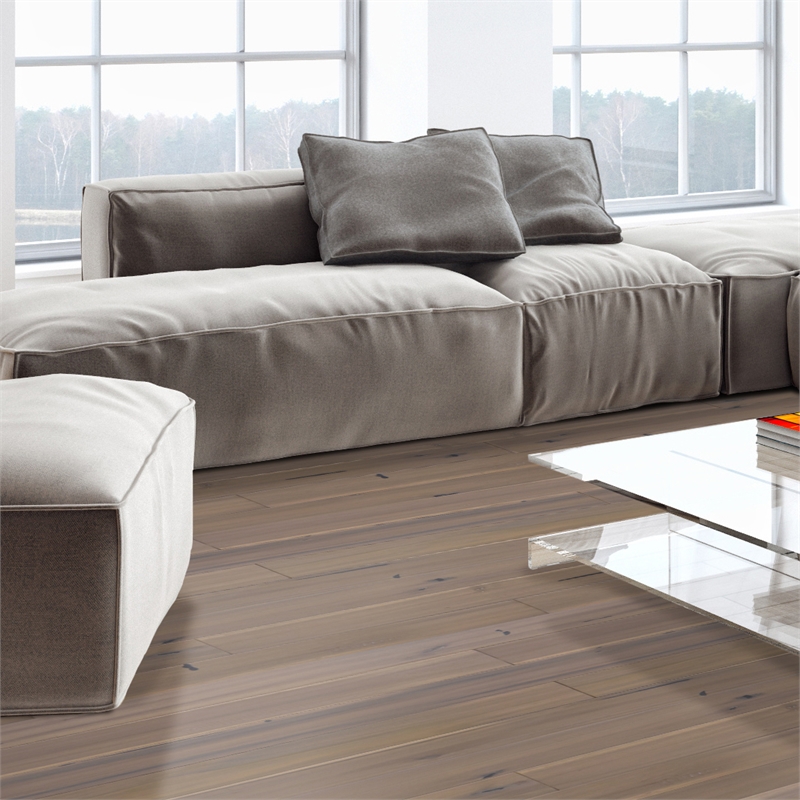 Beige Acacia Solid Hardwood Flooring Grey Haven Blonde Oak 5/8