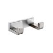 Lexora Home Bagno Bianca Stainless Steel Double Robe Hook in Brushed Nickel