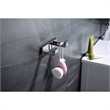 Lexora Home Bagno Bianca Stainless Steel Double Robe Hook in Brushed Nickel
