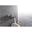 Lexora Home Bagno Bianca Stainless Steel Double Robe Hook in Brushed Nickel