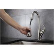 Lexora Home Garbatella Brass Kitchen Faucet with Sprayer in Brushed Nickel