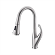 Lexora Home Garbatella Brass Kitchen Faucet with Sprayer in Brushed Nickel
