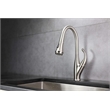 Lexora Home Garbatella Brass Kitchen Faucet with Sprayer in Brushed Nickel