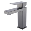 Lexora Home Monte Stainless Steel Single Hole Bathroom Faucet in Gun Metal