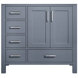 Lexora Home Jacques 36&quot Vanity Cabinet in Dark Gray
