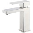 Lexora Home Monte Stainless Steel Single Hole Bathroom Faucet in Satin Nickel