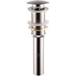 Lexora Home Scarico Pop-Up Drain Assembly without Overflow in Brushed Nickel