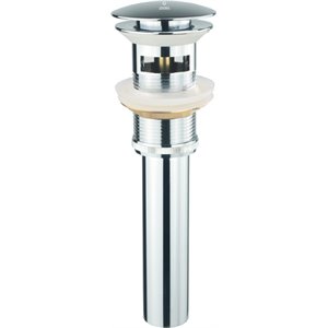 Lexora Home Scarico Pop-Up Drain Assembly with Overflow in Chrome