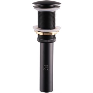 Lexora Home Scarico Pop-Up Drain Assembly without Overflow in Matte Black