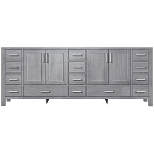 Lexora Home Jacques 84&quot Vanity Cabinet in Distressed Gray