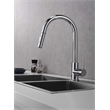 Lexora Home Olivi Brass Kitchen Faucet with Pull Out Sprayer in Chrome