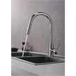 Lexora Home Olivi Brass Kitchen Faucet with Pull Out Sprayer in Chrome