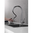 Lexora Home Olivi Brass Kitchen Faucet with Pull Out Sprayer in Chrome