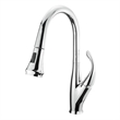 Lexora Home Garbatella Brass Kitchen Faucet with Pull Out Sprayer in Chrome