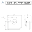 Lexora Home Bagno Nera 4-Piece Bathroom Accessory Set in Matte Black