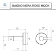 Lexora Home Bagno Nera 4-Piece Bathroom Accessory Set in Matte Black