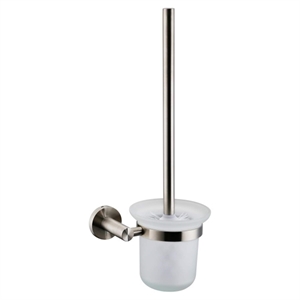 Lexora Home Bagno Nera Stainless Steel Toilet Brush in Satin Nickel
