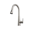 Lexora Home Furio Brass Kitchen Faucet with Pull Out Sprayer in Brushed Nickel