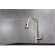 Lexora Home Furio Brass Kitchen Faucet with Pull Out Sprayer in Brushed Nickel