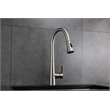 Lexora Home Furio Brass Kitchen Faucet with Pull Out Sprayer in Brushed Nickel
