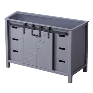 Lexora Home Marsyas 48&quot Vanity Cabinet in Dark Gray