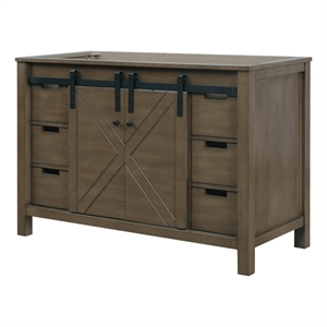 Lexora Home Marsyas 48&quot Vanity Cabinet in Rustic Brown