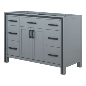 Lexora Home Ziva 48&quot Vanity Cabinet in Dark Gray