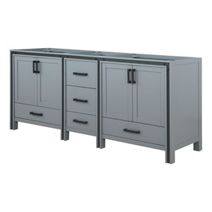 Lexora Home Ziva 80&quot Vanity Cabinet in Dark Gray