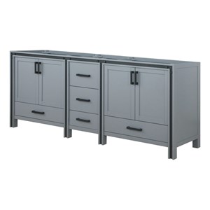 Lexora Home Ziva 84&quot Vanity Cabinet in Dark Gray