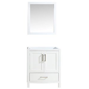 Lexora Home Jacques 30&quot Single Vanity with Mirror in White