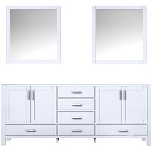 Lexora Home Jacques 80&quot Double Vanity with Mirrors in White