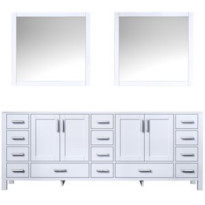 Lexora Home Jacques 84&quot Double Vanity with Mirrors in White