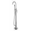 Lexora Home Free Standing Bathtub Faucet with Showerwand in Chrome