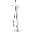 Lexora Home Mare Free Standing Bathtub Faucet with Showerwand in Chrome