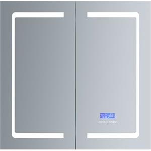 Lexora Home Bracciano 36&quot x 36&quot LED Medicine Cabinet with Defogger