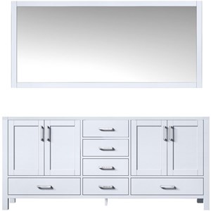 Lexora Home Jacques 72&quot Double Vanity with Mirror in White