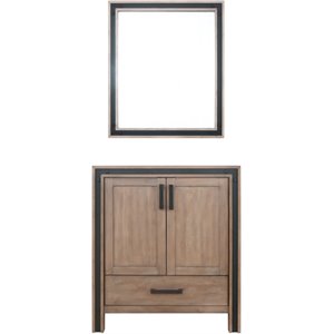 Lexora Home Ziva 30&quot Single Vanity with Mirror in Rustic Barnwood