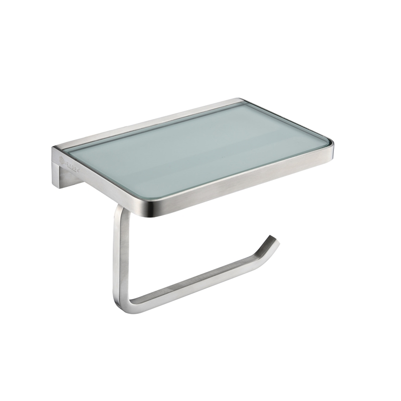 Lexora Home Bagno Lucido Stainless Steel Toilet Paper Holder in Chrome