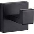Lexora Home Bagno Lucido Stainless Steel Robe Hook in Matte Black