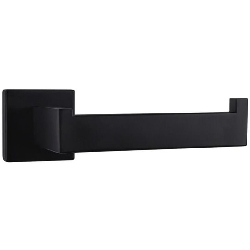 Lexora Home Bagno Lucido Stainless Steel Toilet Paper Holder in Matte Black